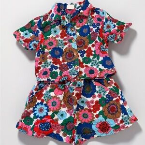 Cotton On Floral Two-Piece Set in Pink, Blue, Green, Brown